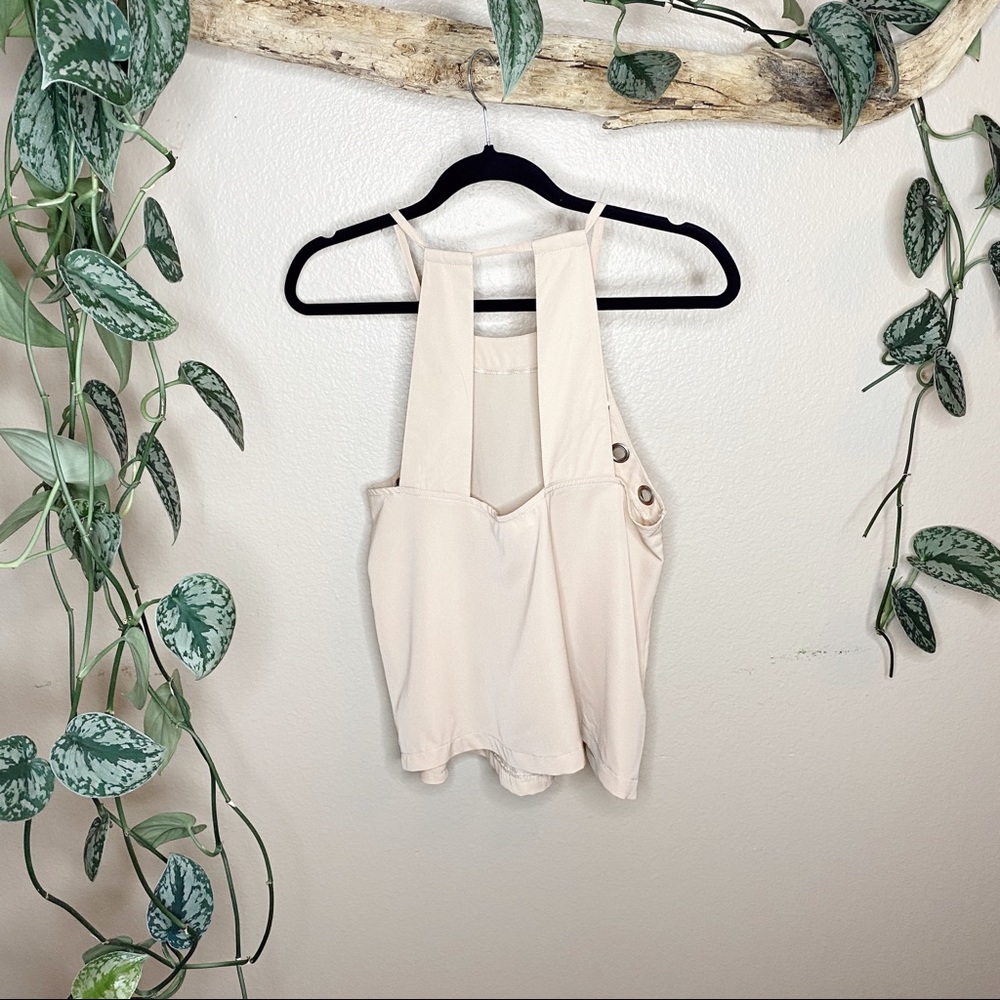 Sans Souci Nude Grommet Open Back Halter Top - Picture 4 of 5